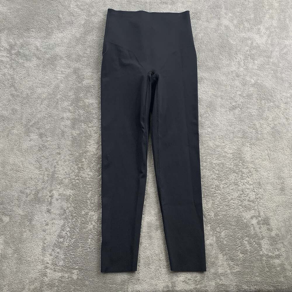 SpanxShape Bodyline 7/8 Leggings Womens XS Black Full Tummy Compression Gym - Picture 2 of 12